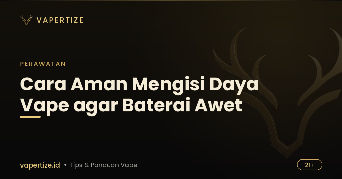 Cara Aman Mengisi Daya Vape agar Baterai Awet
